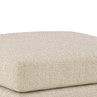 Grove Oversized Square Ottoman, Black Feet, Pebble Beige Textured, 36 Inch
