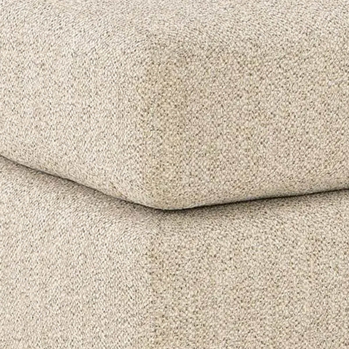Grove Oversized Square Ottoman, Black Feet, Pebble Beige Textured, 36 Inch
