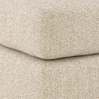 Grove Oversized Square Ottoman, Black Feet, Pebble Beige Textured, 36 Inch