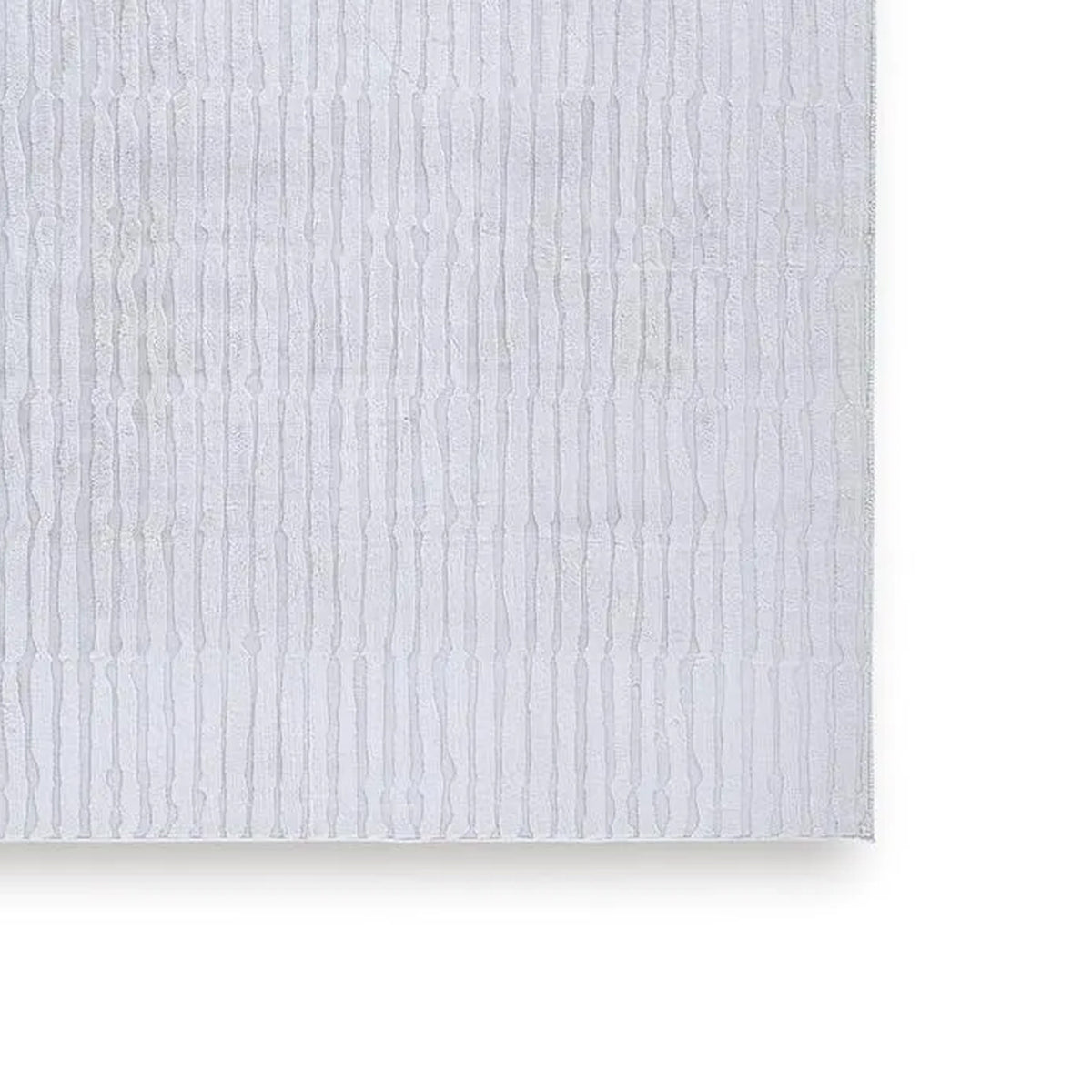 Worly 8x10 Large Area Rug, Textured Linear Patterns, Light Gray Faux Fur
