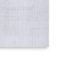 Worly 8x10 Large Area Rug, Textured Linear Patterns, Light Gray Faux Fur