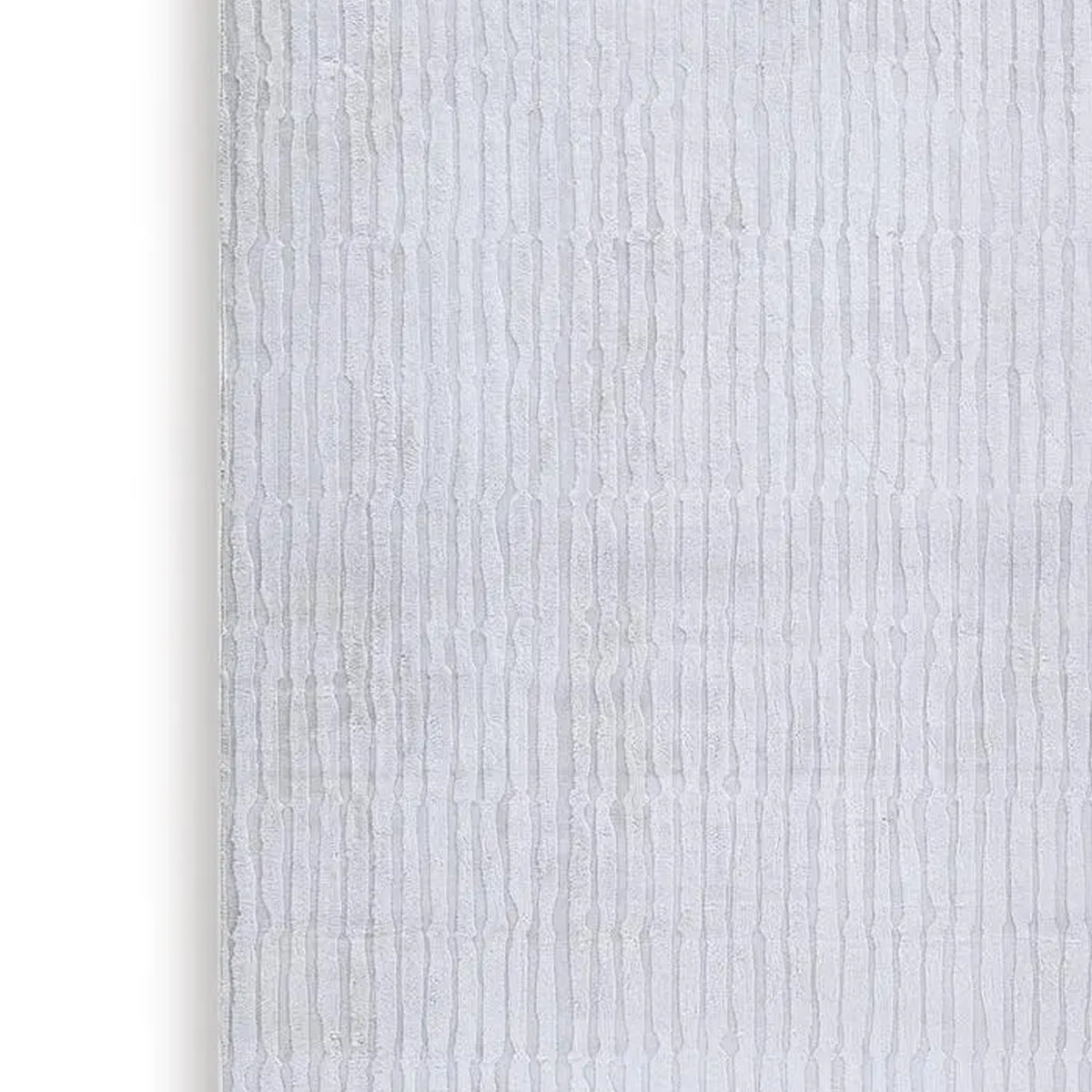 Worly 8x10 Large Area Rug, Textured Linear Patterns, Light Gray Faux Fur