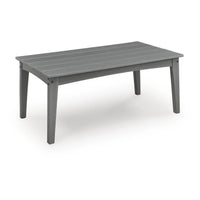 Covi Outdoor Cocktail Coffee Table with Slatted Top Design, Gray, 48 Inch