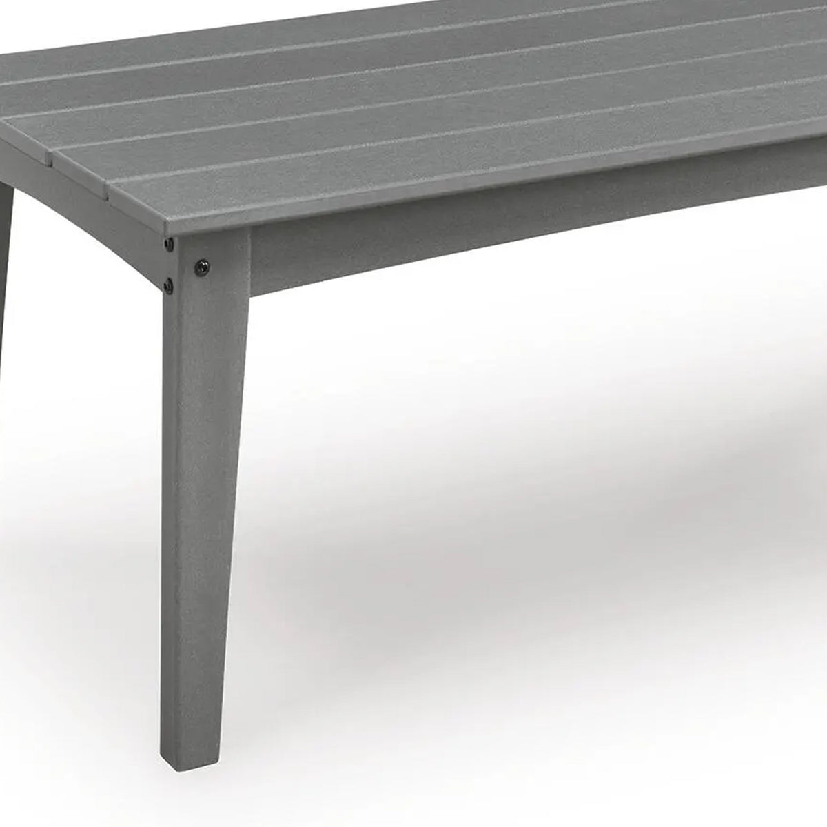 Covi Outdoor Cocktail Coffee Table with Slatted Top Design, Gray, 48 Inch