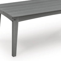Covi Outdoor Cocktail Coffee Table with Slatted Top Design, Gray, 48 Inch