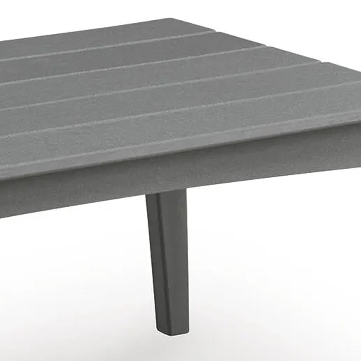 Covi Outdoor Cocktail Coffee Table with Slatted Top Design, Gray, 48 Inch
