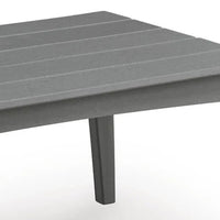 Covi Outdoor Cocktail Coffee Table with Slatted Top Design, Gray, 48 Inch