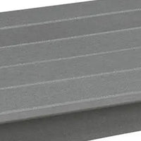 Covi Outdoor Cocktail Coffee Table with Slatted Top Design, Gray, 48 Inch