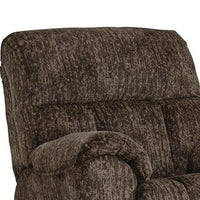 Shelly Manual Rocker Recliner Chair with Padded Arms, Brown Polyester - BM354658