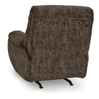 Shelly Manual Rocker Recliner Chair with Padded Arms, Brown Polyester - BM354658