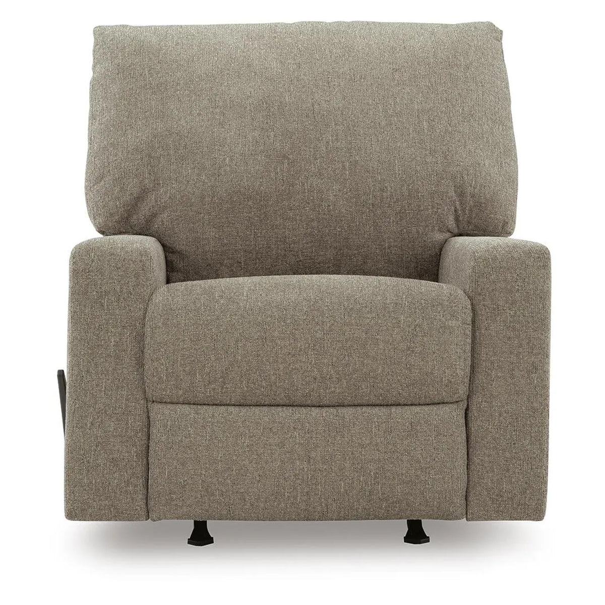 Vely Manual Rocker Recliner Chair, Cushioned Back, Hemp Polyester