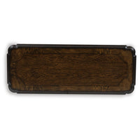 May Sofa Console Table with Ornate Carved Design, Cabriole Legs, Brown Wood 51 Inch - BM354663