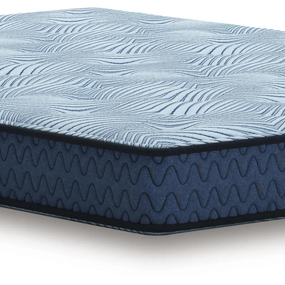 Peko Bonnell Queen Mattress, Cooling Coil Foam Support, Blue Fabric 8 Inch - BM354668