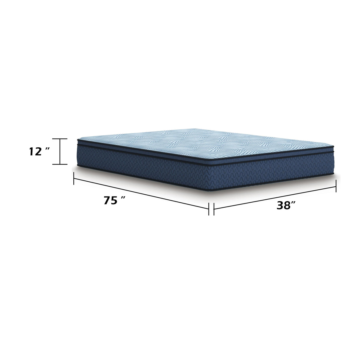 Pmy Hybrid Twin Mattress with Cooling Coil, Edge Support System, Blue 12 Inch