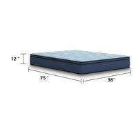 Pmy Hybrid Twin Mattress with Cooling Coil, Edge Support System, Blue 12 Inch