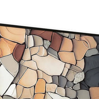 Patty Rectangular Wall Art, Mosaic Stone Pattern, Gray, Taupe 47x87