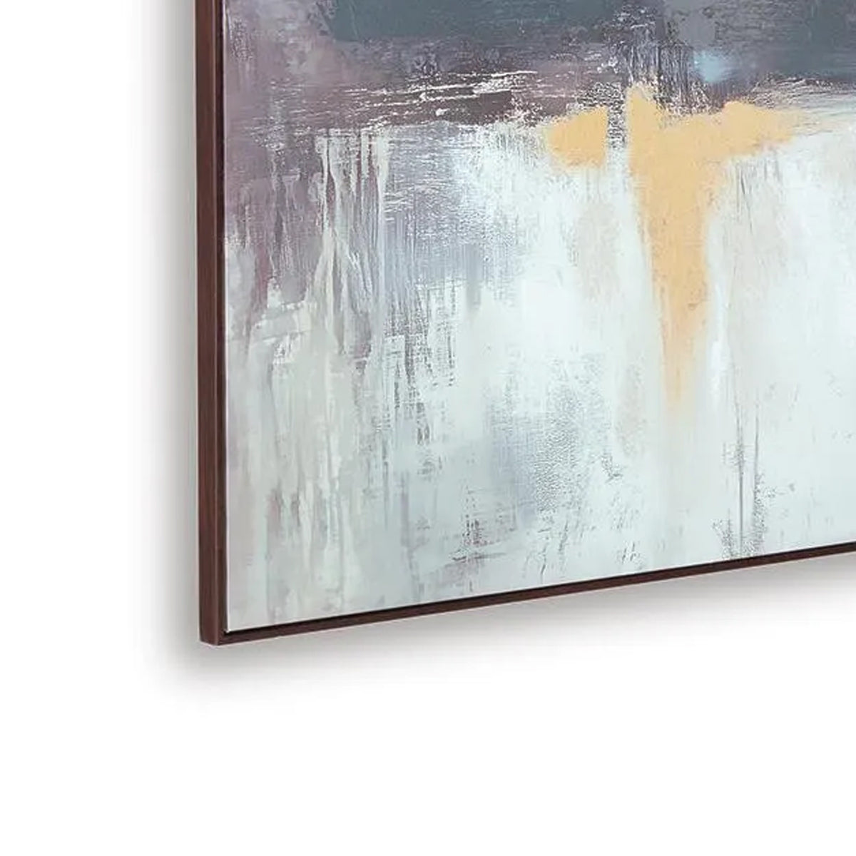 Gatty Wall Art with Abstract Horizon Design, Blue-Gray Canvas 48x72