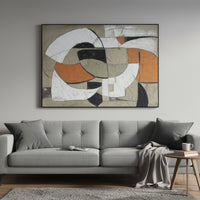 Archy Framed Canvas Wall Art, Geometric Abstract Design, Multicolor 48x72