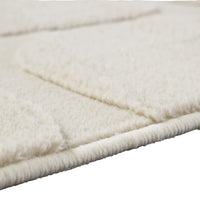 Malvin 8x10 Large Washable Area Rug, Geometric Motifs, Sandstone Beige