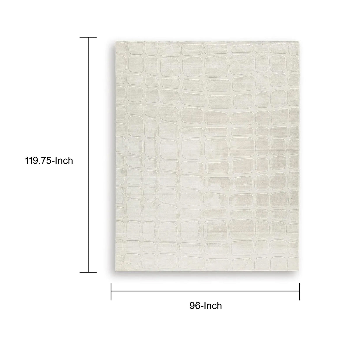 Malvin 8x10 Large Washable Area Rug, Geometric Motifs, Sandstone Beige