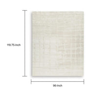 Malvin 8x10 Large Washable Area Rug, Geometric Motifs, Sandstone Beige