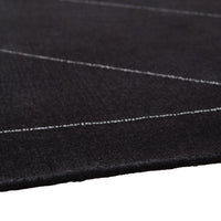 Maro Large Area Rug, Geometric Design, Low Pile, Black and White Wool 8x10