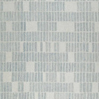 Dyni Large Area Rug, Geometric, Coastal Blue and Ivory Wool Polyester 8x10