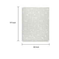Risa Large Area Rug, Geometric Motifs, Ivory Wool Cotton Blend 8x10