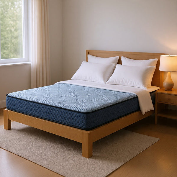 Peko King Tight Top Mattress, Blue Hyper Cool Stretch Knit Cover 8 Inch
