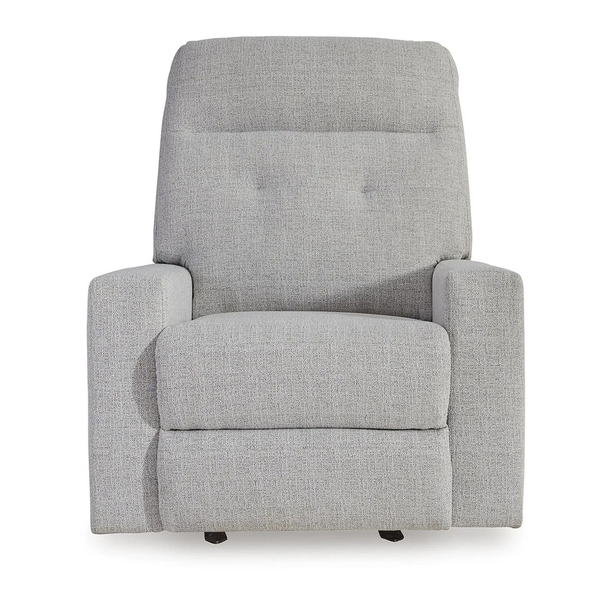 Skio Maunal Rocker Recliner Chair, Foam Fill Seat, Stone Gray Nuvella