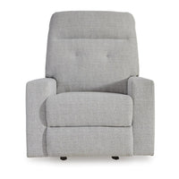 Skio Maunal Rocker Recliner Chair, Foam Fill Seat, Stone Gray Nuvella