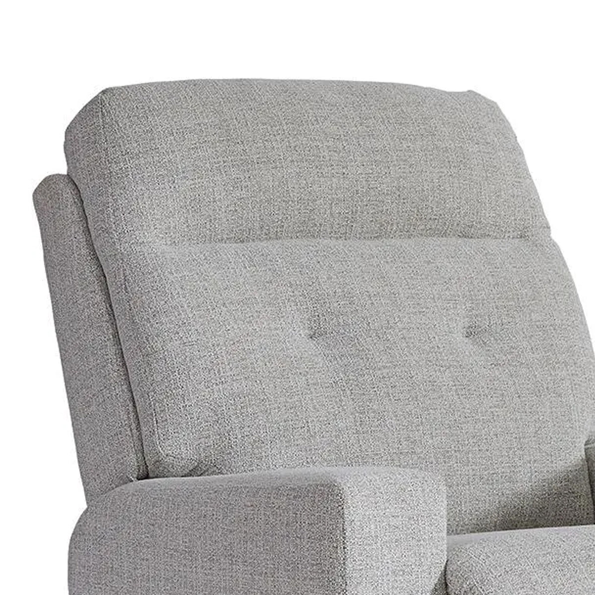 Skio Maunal Rocker Recliner Chair, Foam Fill Seat, Stone Gray Nuvella