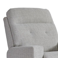 Skio Maunal Rocker Recliner Chair, Foam Fill Seat, Stone Gray Nuvella