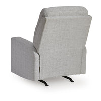 Skio Maunal Rocker Recliner Chair, Foam Fill Seat, Stone Gray Nuvella