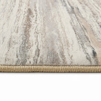 Myas 8 x 10 Large Area Rug, Memory Foam Pad, Abstract Gray Brown Faux Fur - BM354708