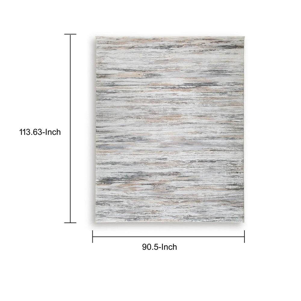 Myas 8 x 10 Large Area Rug, Memory Foam Pad, Abstract Gray Brown Faux Fur - BM354708