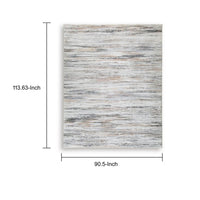 Myas 8 x 10 Large Area Rug, Memory Foam Pad, Abstract Gray Brown Faux Fur - BM354708