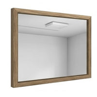 Bruce Coastal Modern Wall-Dresser Mirror with Glass, Bisque Rubberwood 38x40 - BM354761