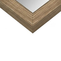 Bruce Coastal Modern Wall-Dresser Mirror with Glass, Bisque Rubberwood 38x40 - BM354761