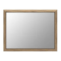 Bruce Coastal Modern Wall-Dresser Mirror with Glass, Bisque Rubberwood 38x40 - BM354761