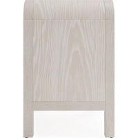 Danny Nightstand with 2 Drawers and USB Ports, Off-White Meranti Wood-BM354790