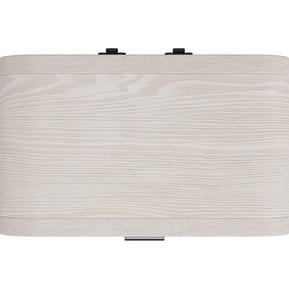 Danny Nightstand with 2 Drawers and USB Ports, Off-White Meranti Wood-BM354790