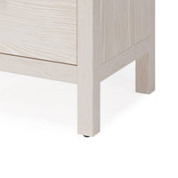 Danny Nightstand, 1 Drawer and Shelf, USB Ports, White Meranti Wood-BM354791
