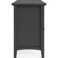 Gemma TV Stand Entertainment Console with 4 Doors, Black Wood 64 Inch-BM354863