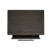 Rocky Nightstand with Cord Management, 3 Drawers, Yin Black Oak-Rubberwood - BM354894