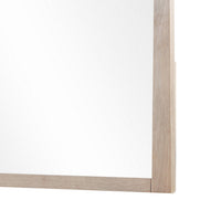 Sumy Wall or Dresser Mirror, Beveled Glass, Japandi Style, Brown Wood 37x40-BM354920