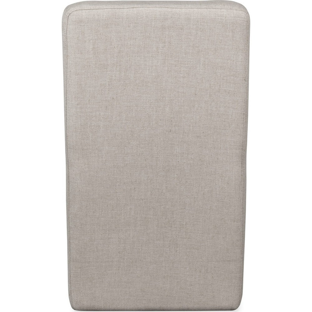 Livvy Dining Chair with Pitched Back, Wood, Natural Linen Fabric-BM354927