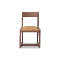 Tammy Dining Chair with Camel Tan Faux Leather Seat, Roux Ash Wood-BM354935