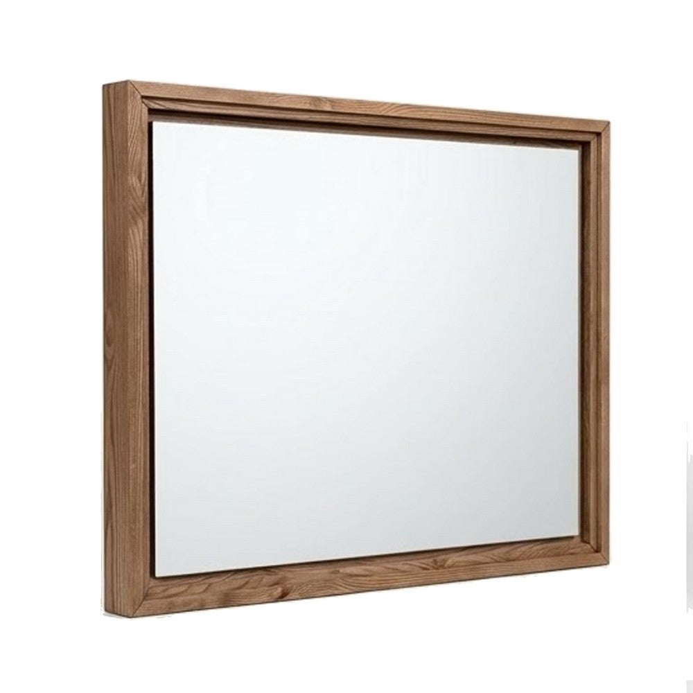 Tammy Wall or Dresser Mirror, Japandi Style, Roux Ash Wood Frame 37x47-BM354938
