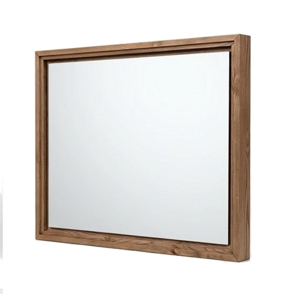 Tammy Wall or Dresser Mirror, Japandi Style, Roux Ash Wood Frame 37x47-BM354938